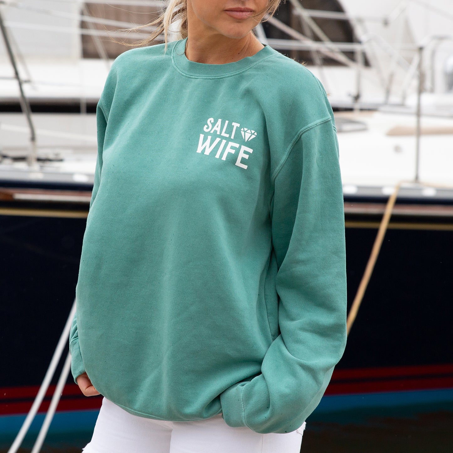 The Boyfriend Sweatshirt (Sea Foam Green)