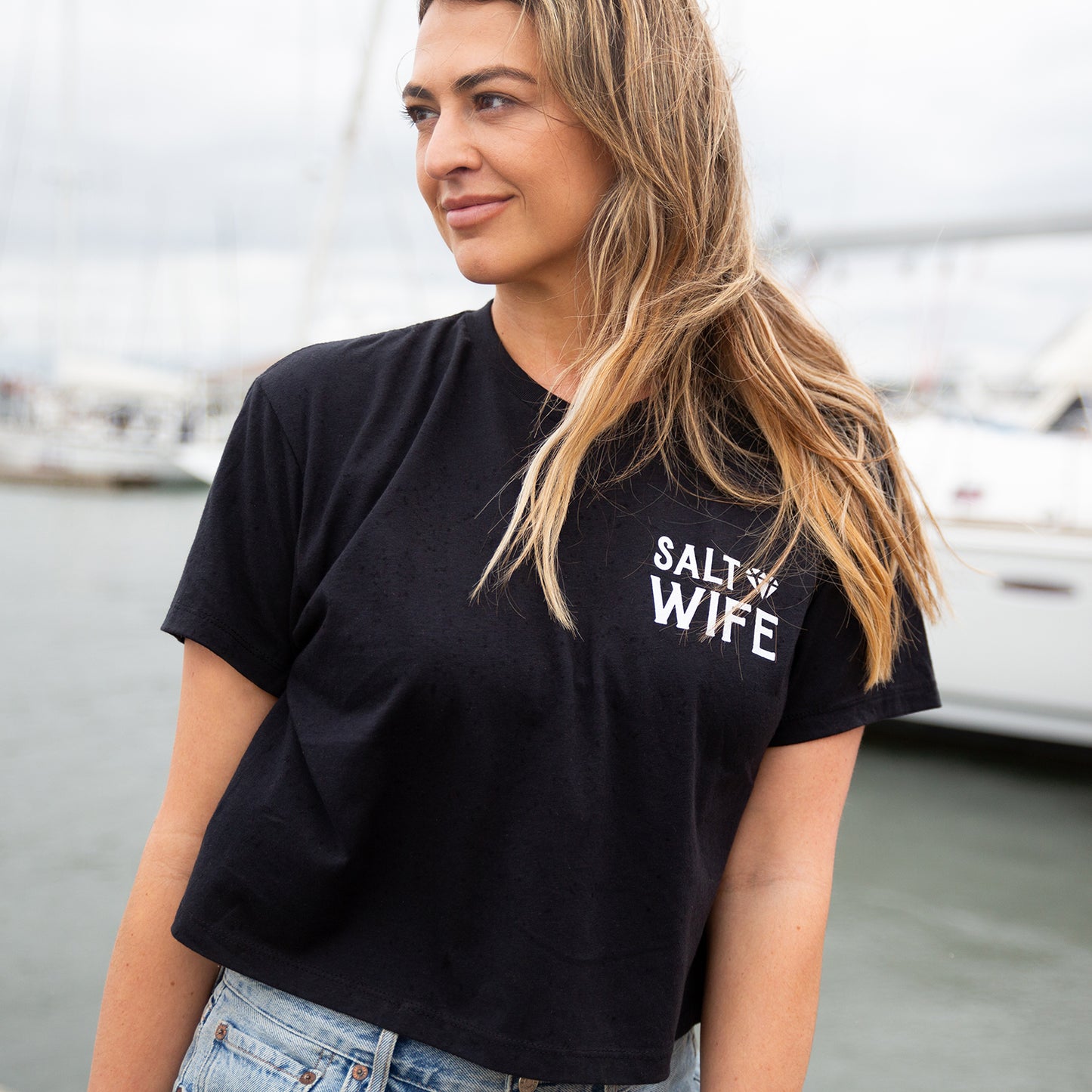 Everyday Cropped Tee (Black)