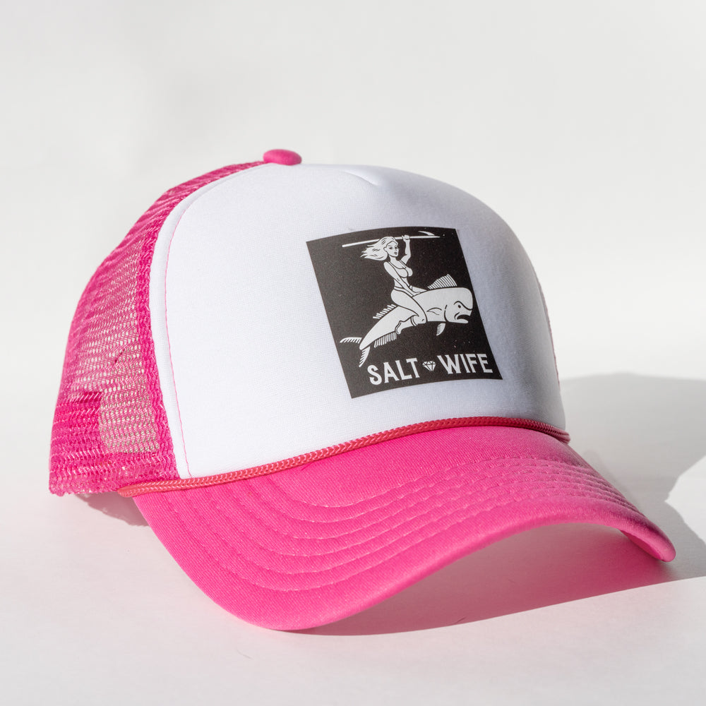 Hot Pink Foamy Trucker