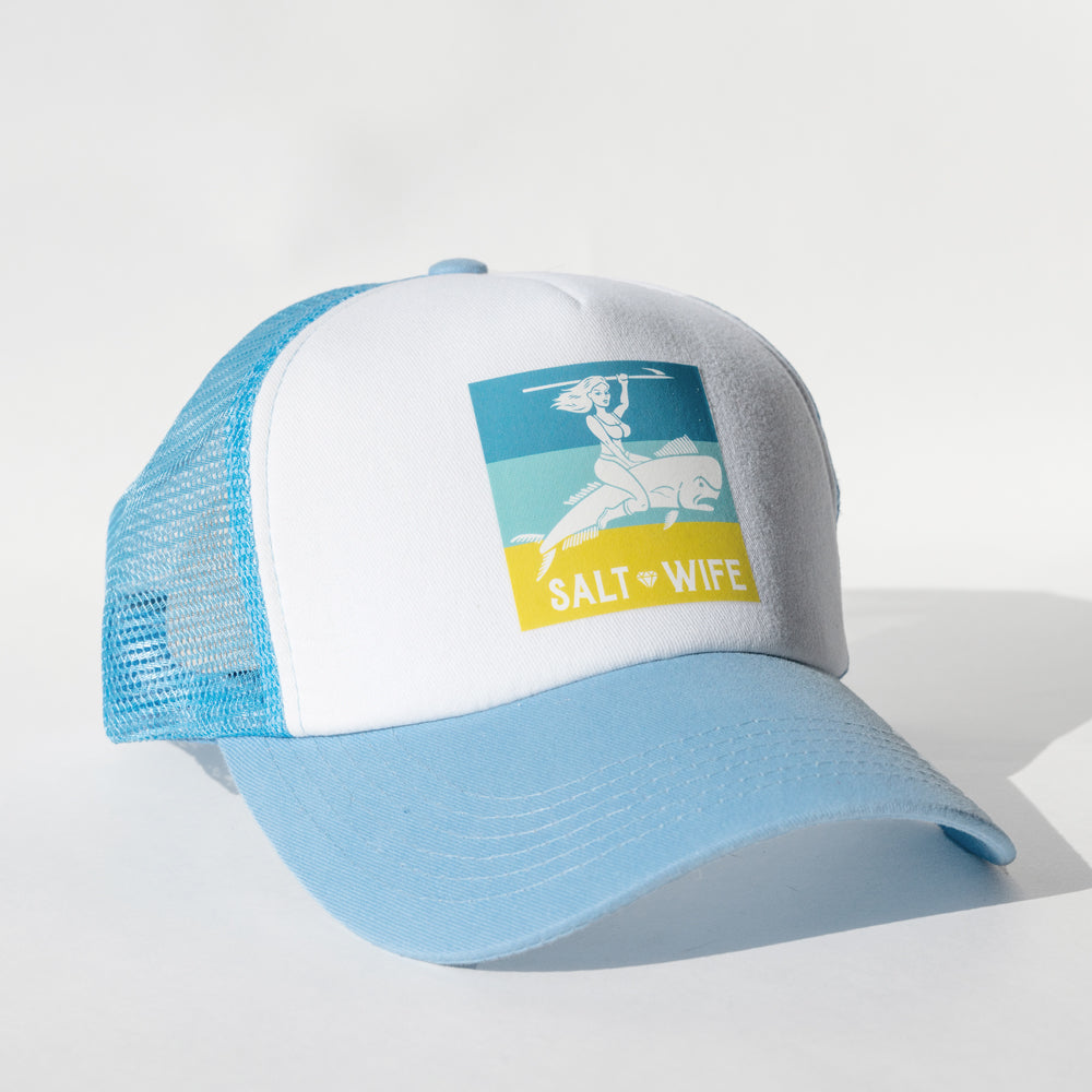 Light Blue Trucker